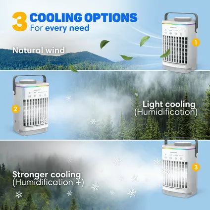 Portable air conditioner, 4-in-1 air cooler – USB-C