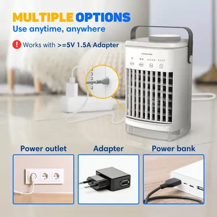 Portable air conditioner, 4-in-1 air cooler – USB-C