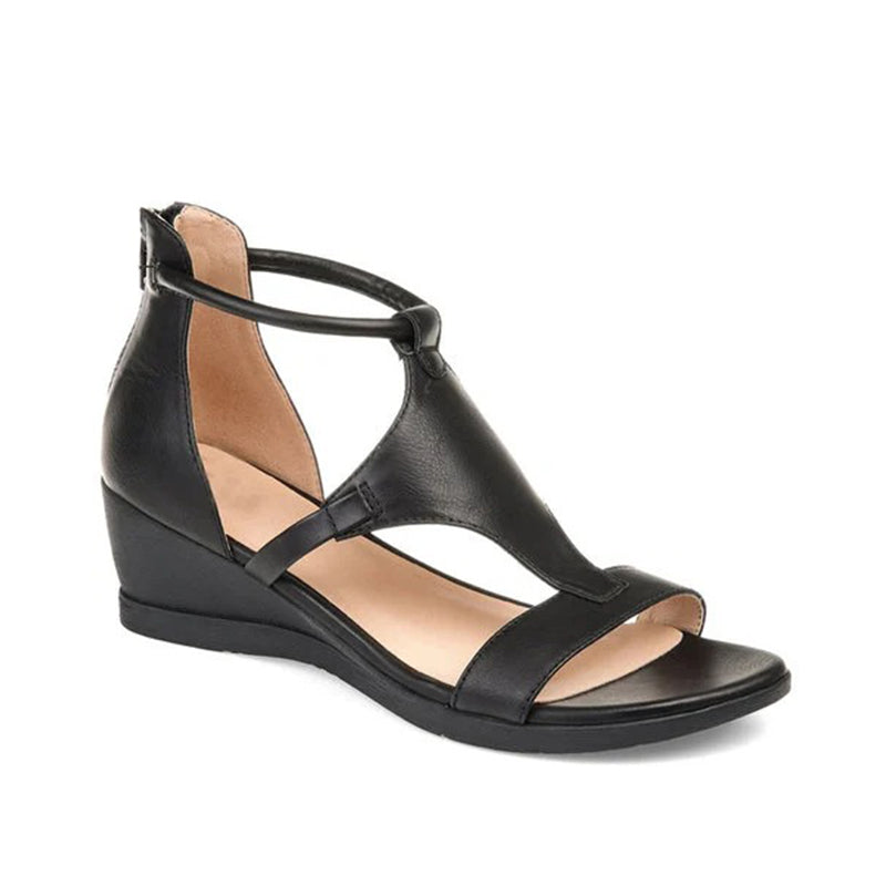 Women's Orthopedic Sandals | Leather, Ankle Strap, Elevated Heel