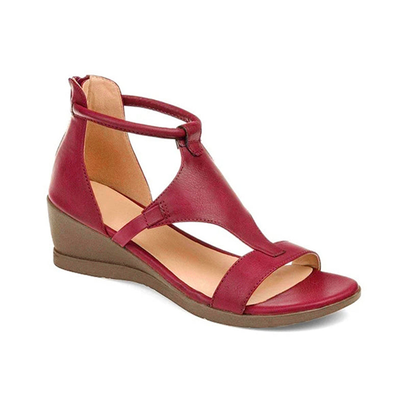 Women's Orthopedic Sandals | Leather, Ankle Strap, Elevated Heel