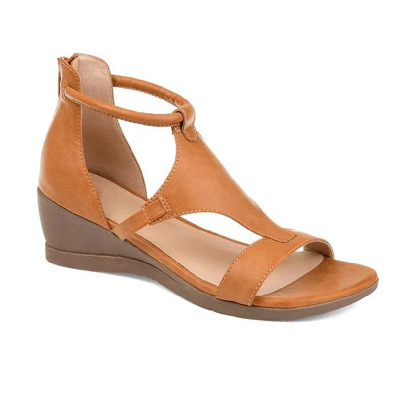 Women's Orthopedic Sandals | Leather, Ankle Strap, Elevated Heel