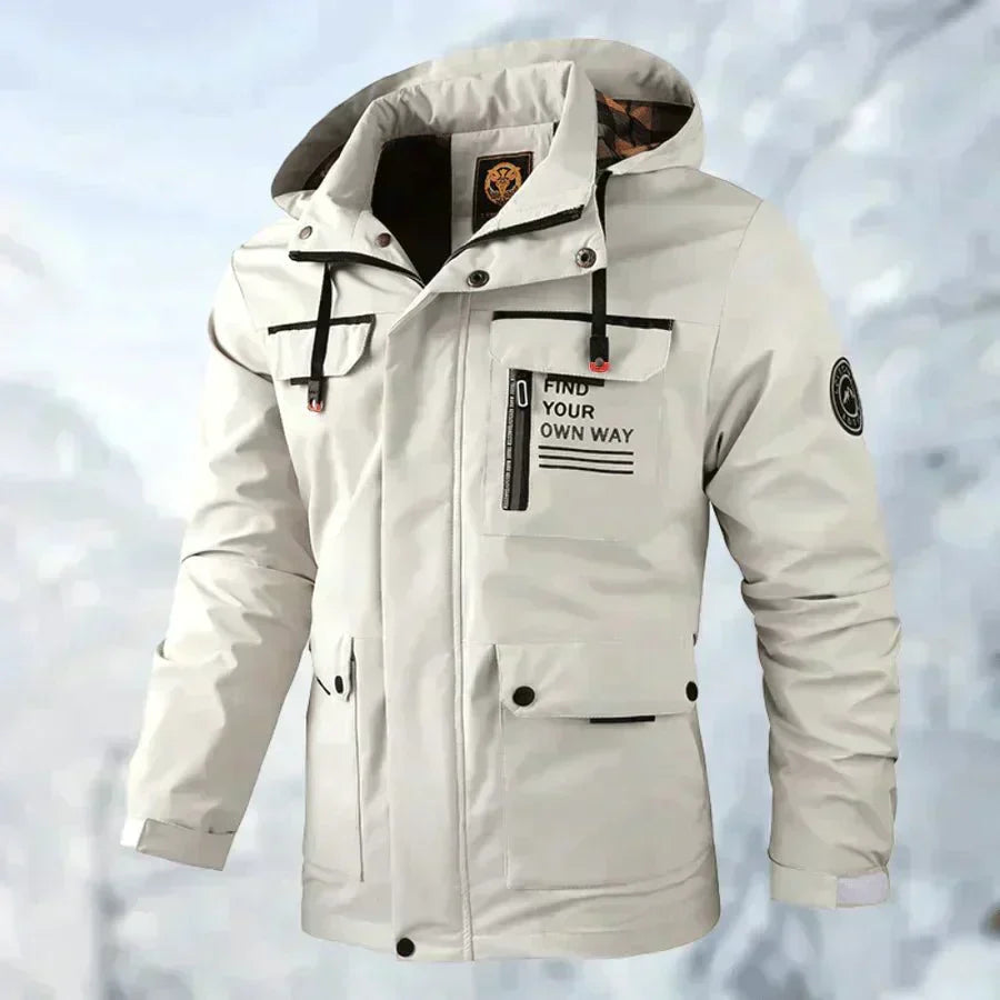 Waterproof Jacket | Men's Winter, Detachable Hood | Insulated Coat