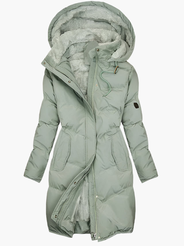 Women Long Coat Hood Winter