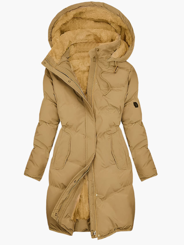 Women Long Coat Hood Winter