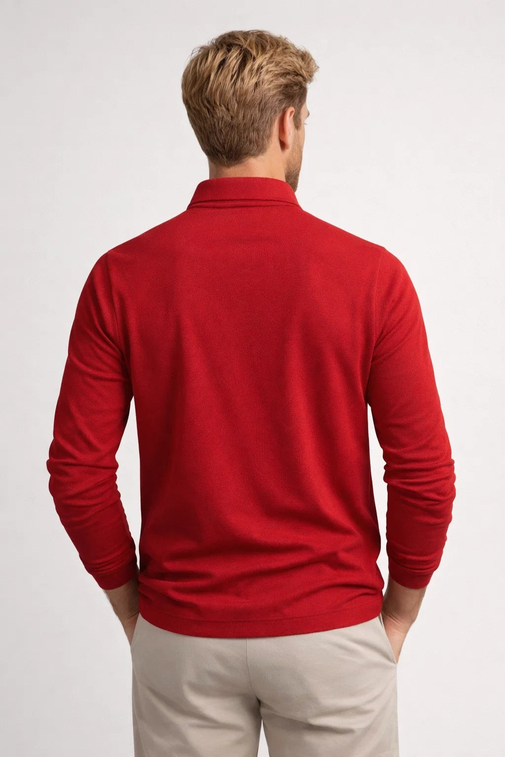 Men's Polo Shirt | Long Sleeve, Classic Collar | Casual