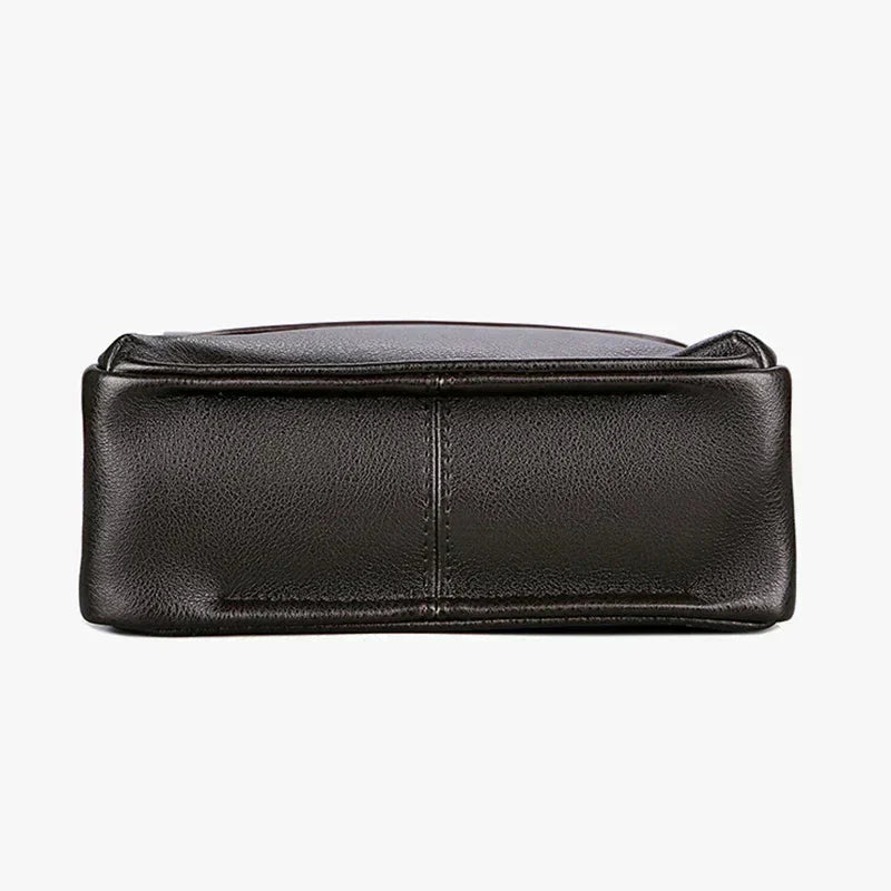 Men's Leather Bag | Secure Compartments, Shoulder Strap | Black, Brown