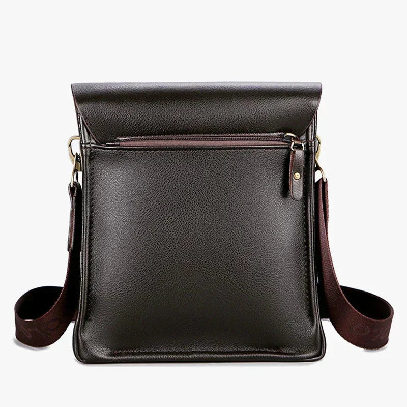 Men's Leather Bag | Secure Compartments, Shoulder Strap | Black, Brown