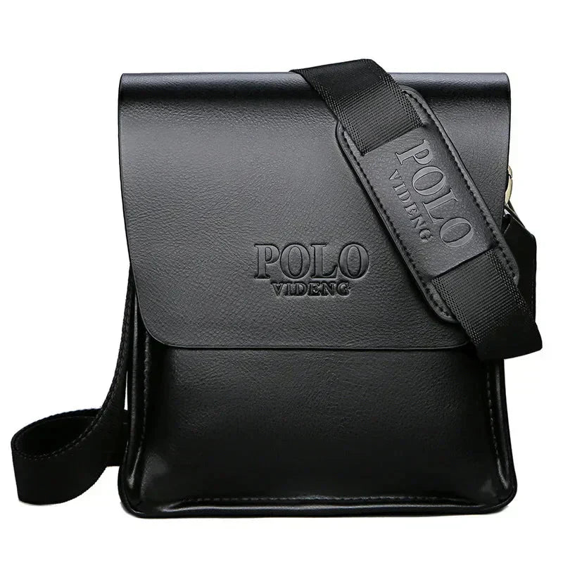 Men's Leather Bag | Secure Compartments, Shoulder Strap | Black, Brown