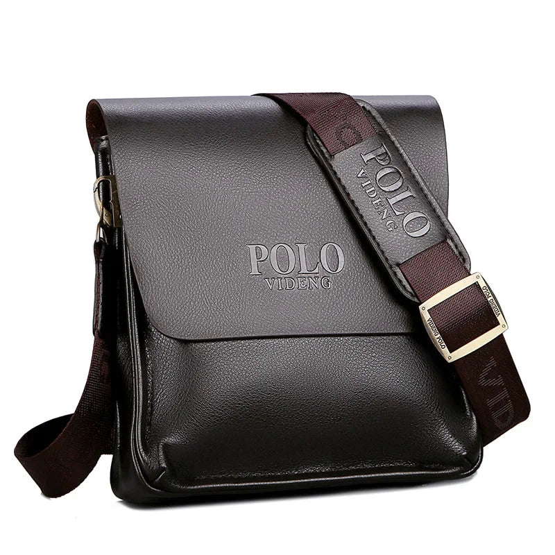 Men's Leather Bag | Secure Compartments, Shoulder Strap | Black, Brown