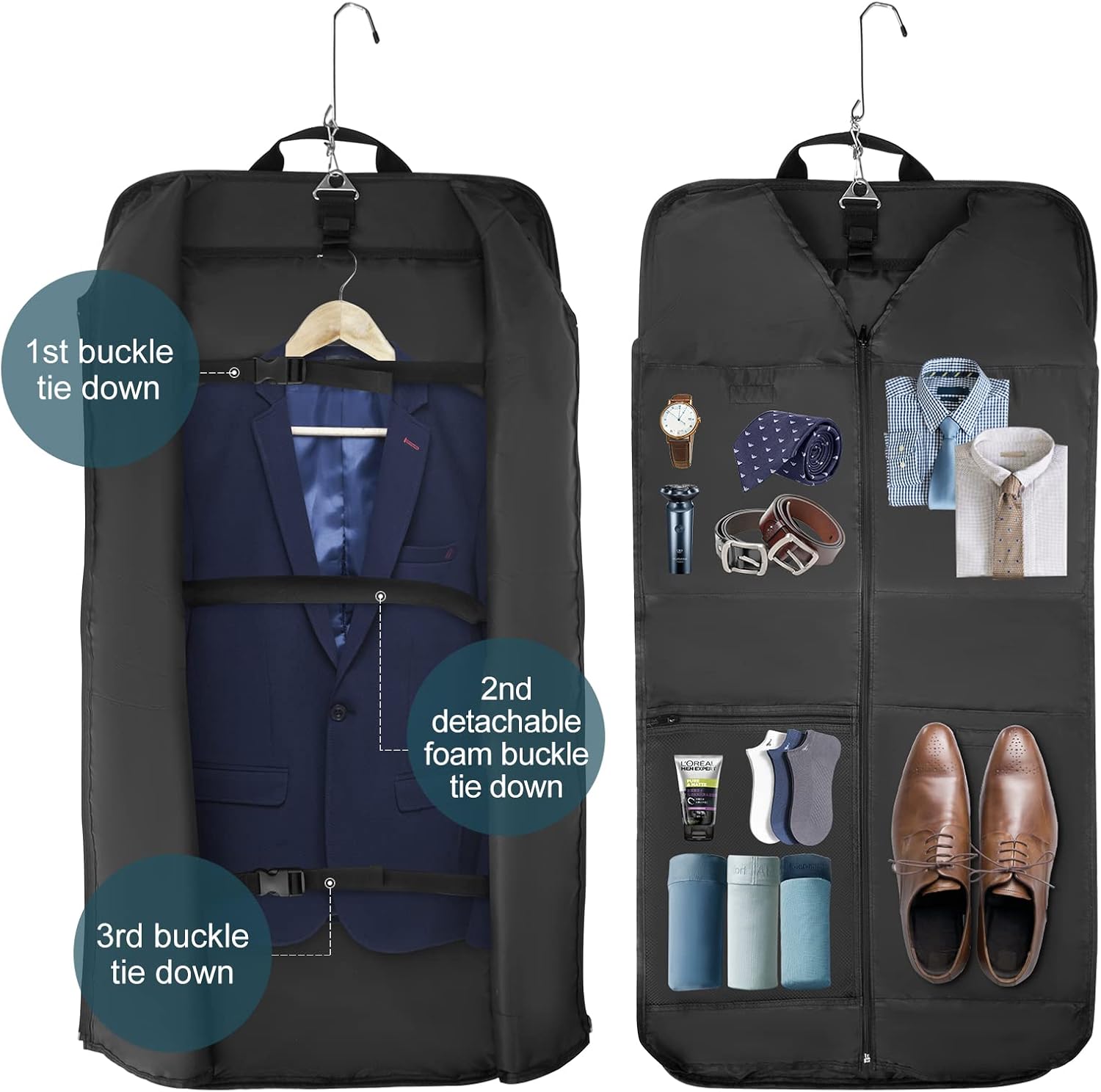 Clothing Storage Bag | Waterproof, 45L, Portable Travel