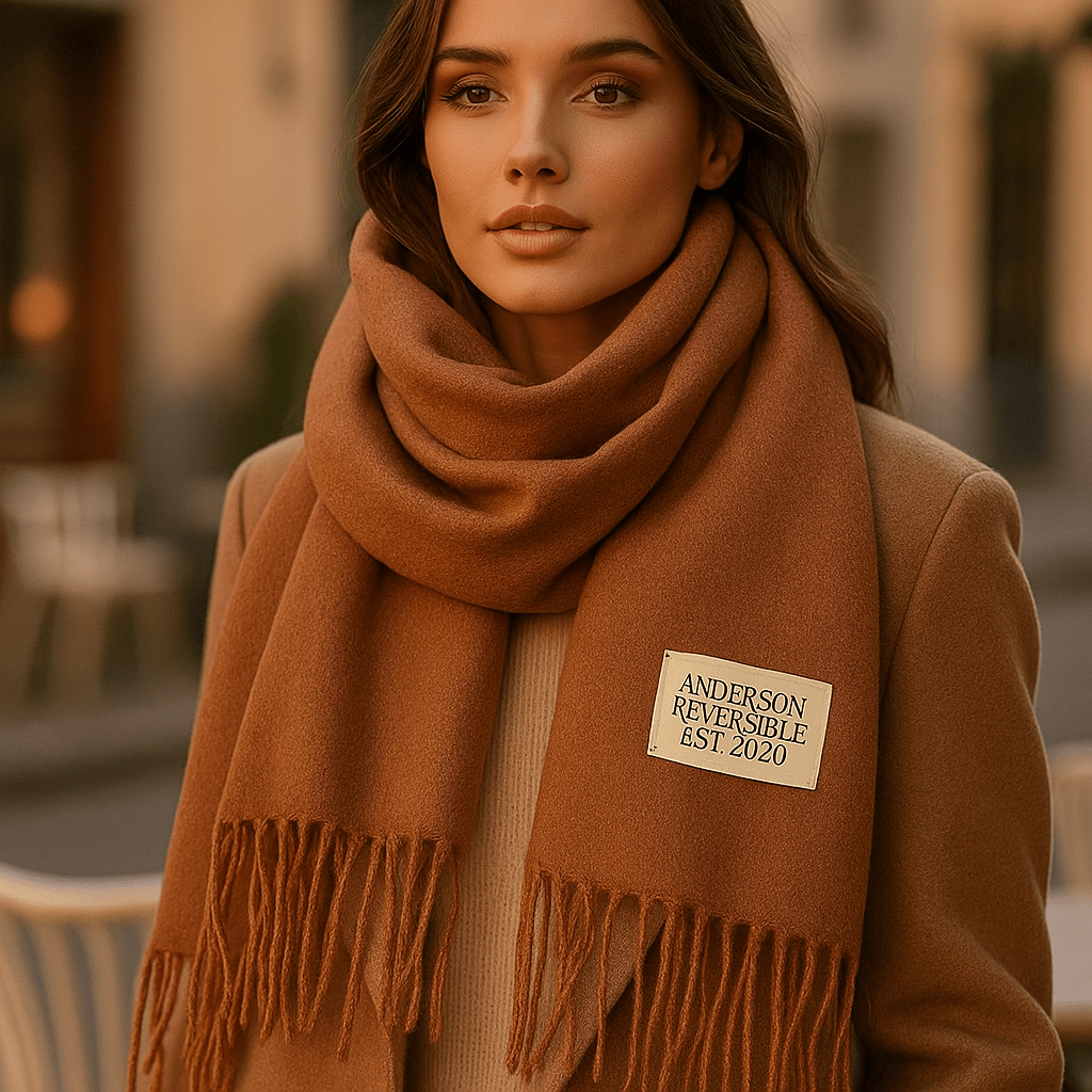 Elena Reversible Scarf - Soft - Elegant - Two-Tone Wrap