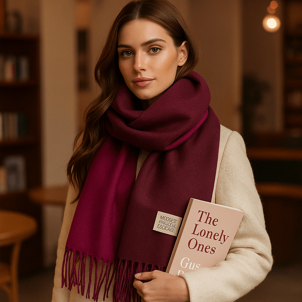 Elena Reversible Scarf - Soft - Elegant - Two-Tone Wrap