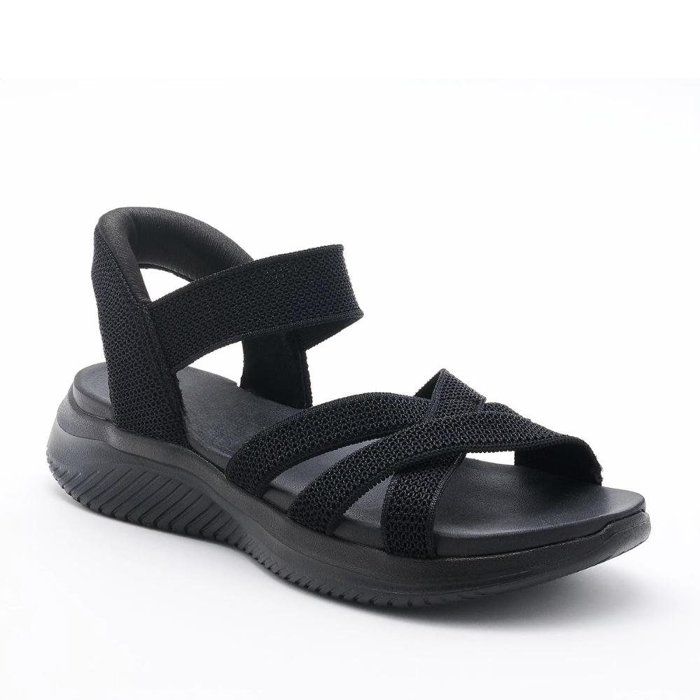 Women's Plateau Sandals | Knit Upper, Rubber Sole | Cushioned