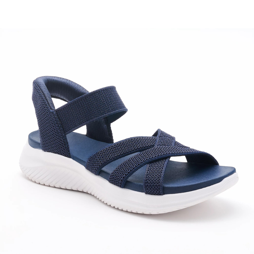 Women's Plateau Sandals | Knit Upper, Rubber Sole | Cushioned