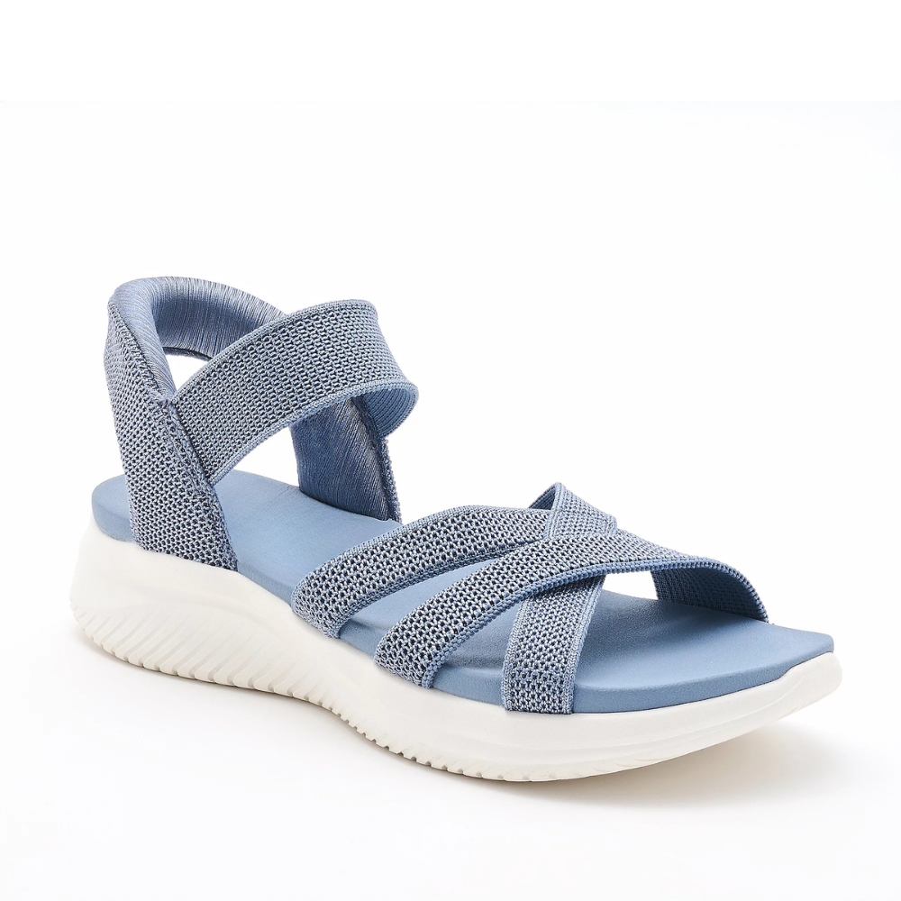 Women's Plateau Sandals | Knit Upper, Rubber Sole | Cushioned