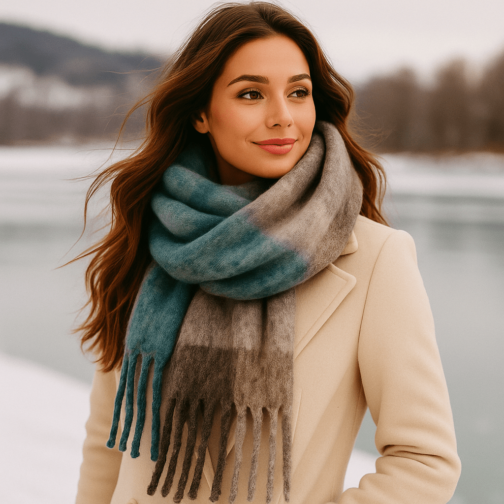 Chunky Winter Scarf | Colourful, Warm Knitwear | Soft Wrap for Cold Weather