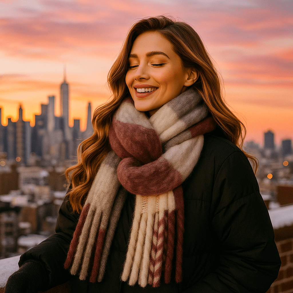 Chunky Winter Scarf | Colourful, Warm Knitwear | Soft Wrap for Cold Weather
