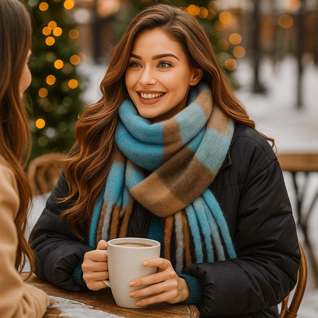 Chunky Winter Scarf | Colourful, Warm Knitwear | Soft Wrap for Cold Weather