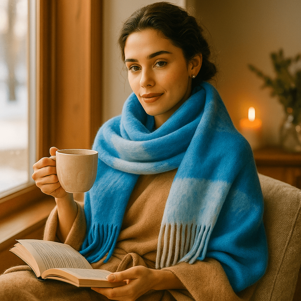 Chunky Winter Scarf | Colourful, Warm Knitwear | Soft Wrap for Cold Weather