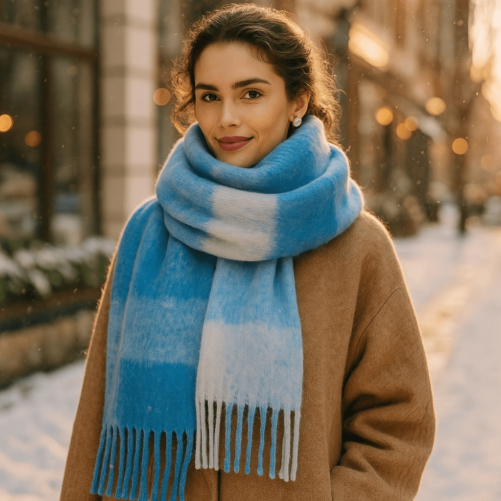 Chunky Winter Scarf | Colourful, Warm Knitwear | Soft Wrap for Cold Weather