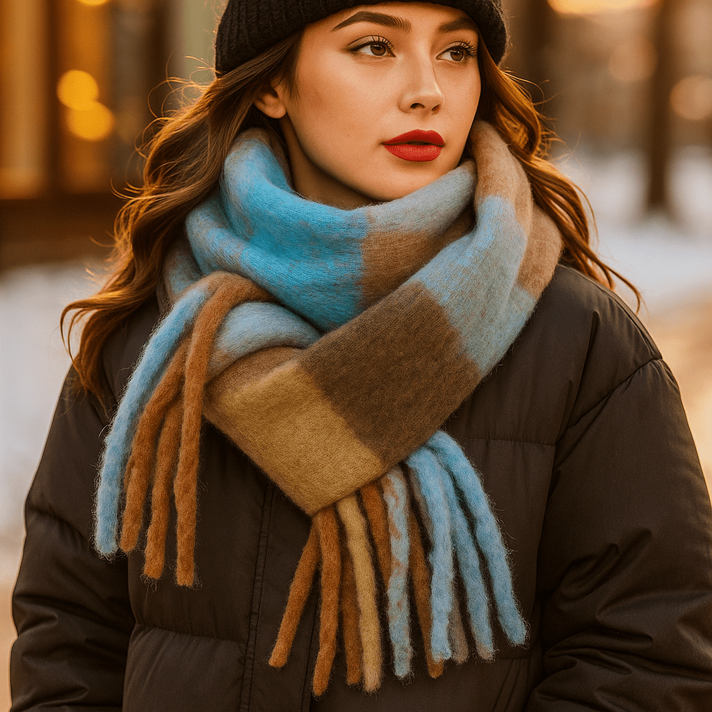 Scarvello - Chunky Winter Scarf Colourful Wrap