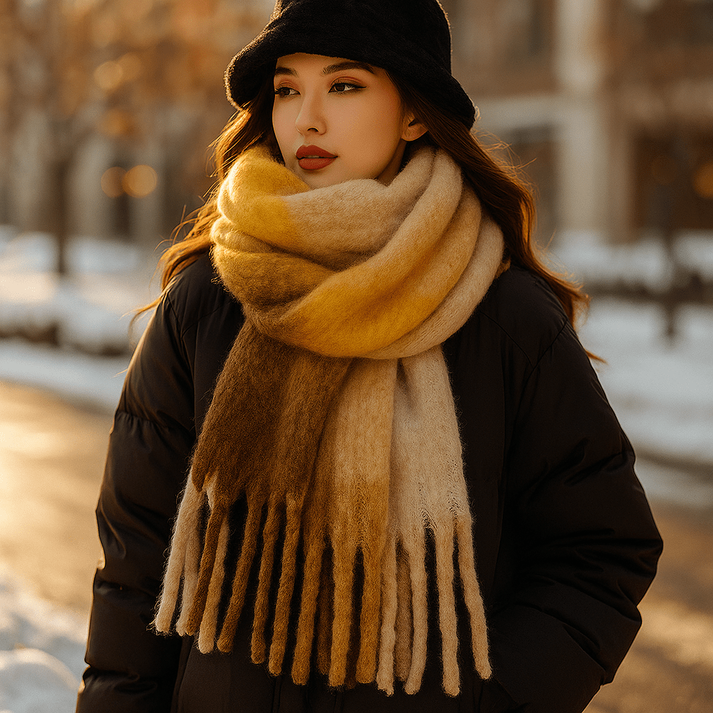 Scarvello - Chunky Winter Scarf Colourful Wrap