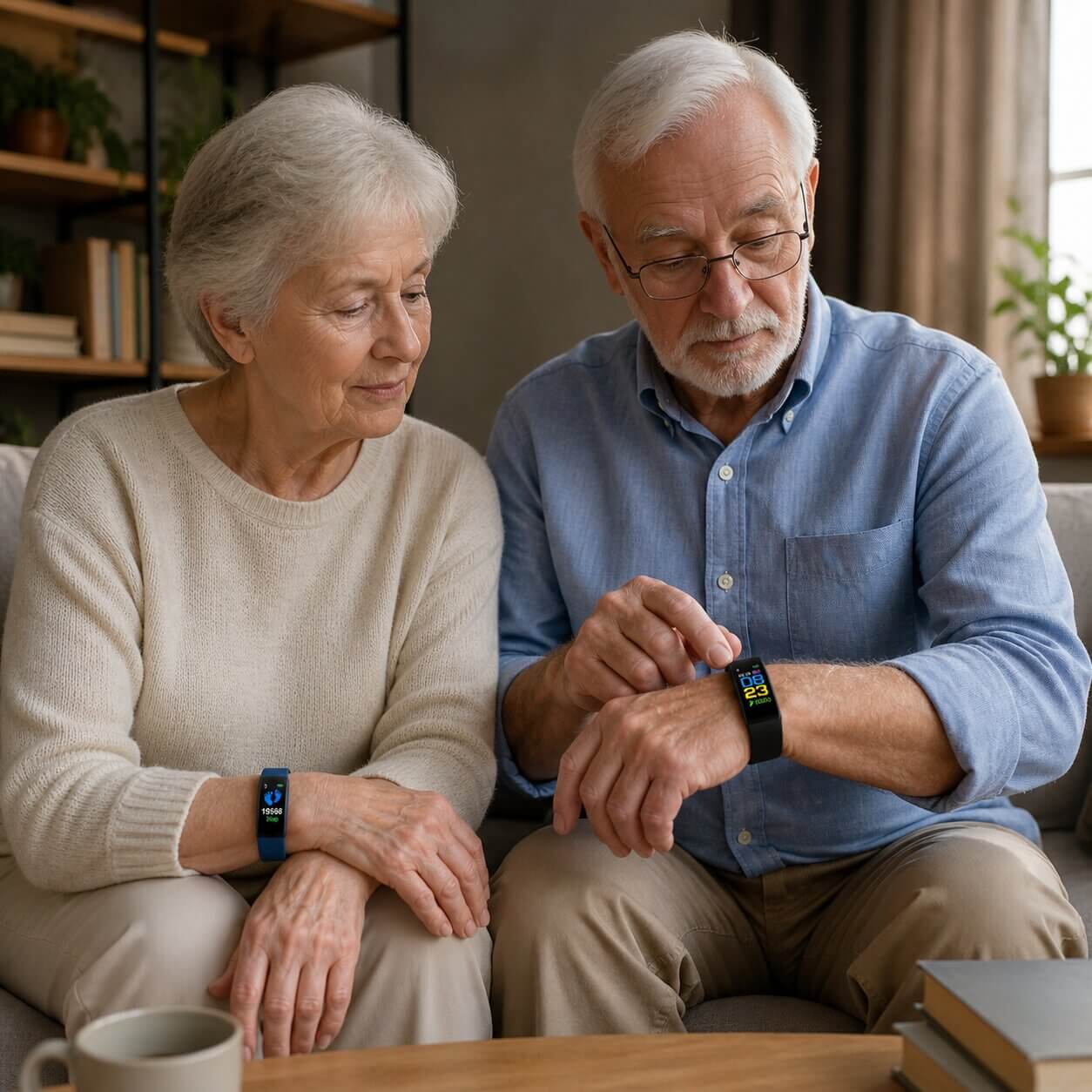 Smartwatch for Seniors with Health Functions | Fitness Tracker Watch with Large Display | HerzWacht