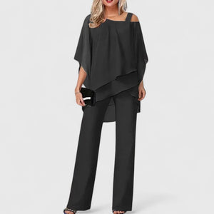 Women's Clothing Sets | 2 Piece Pant Set, Chiffon Blouse | Elegant Evening Outfit