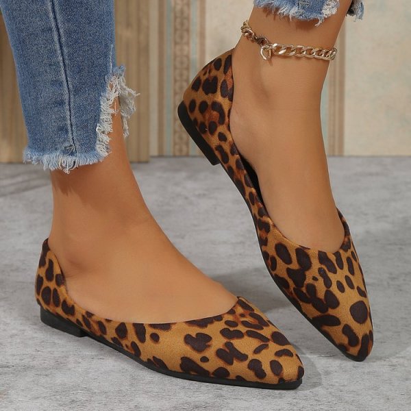 Women's Ballet Flats | Leopard Print | Elegant Slip-On Style