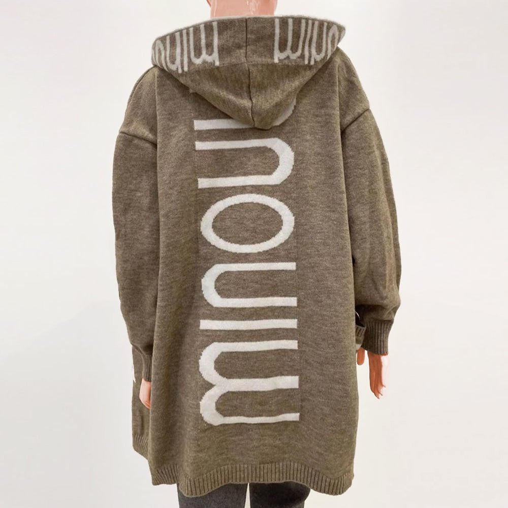 Women's Knit Cardigan | Elegant, Hooded | Cozy Knit