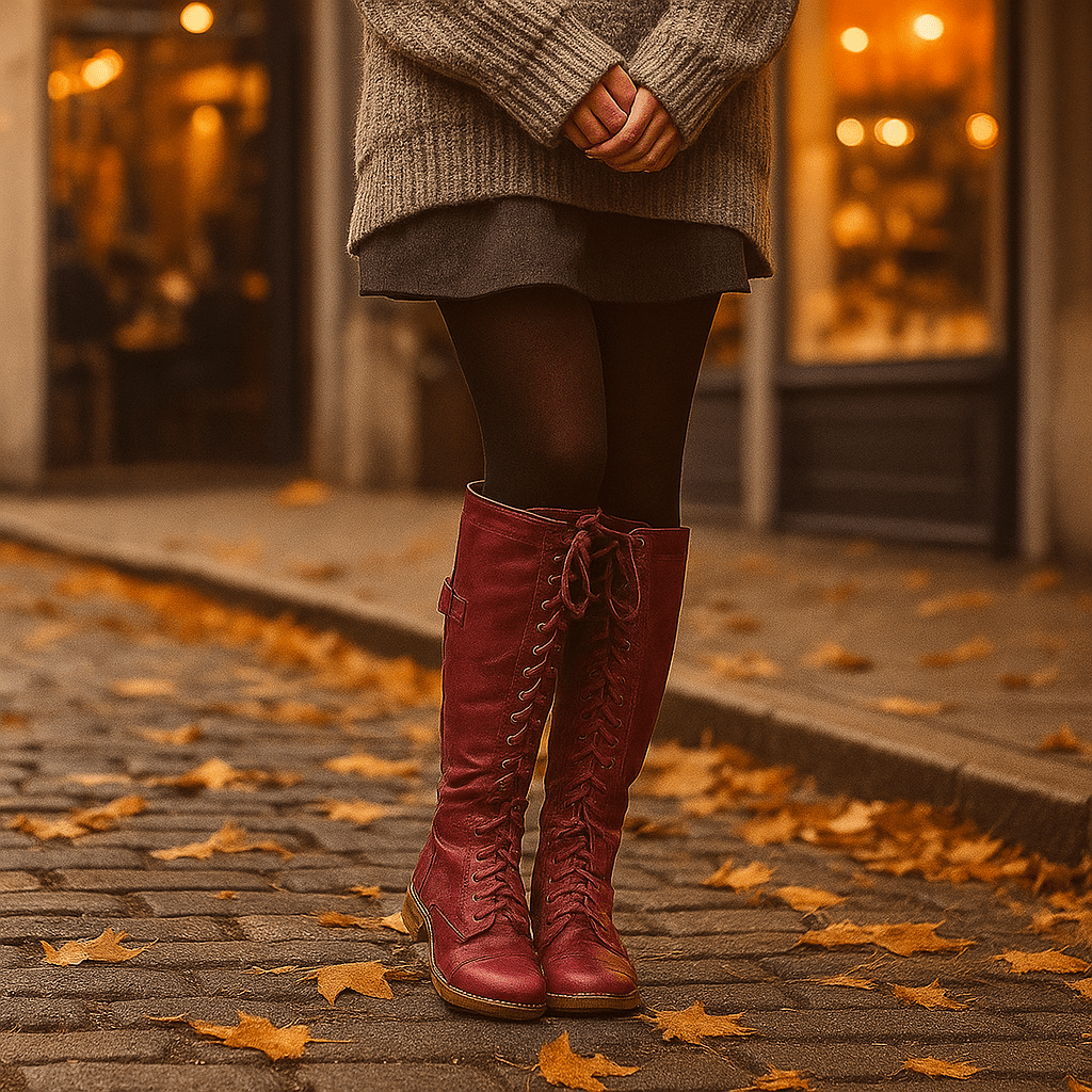 Soraya - Women's Knee-High Lace-Up Boots