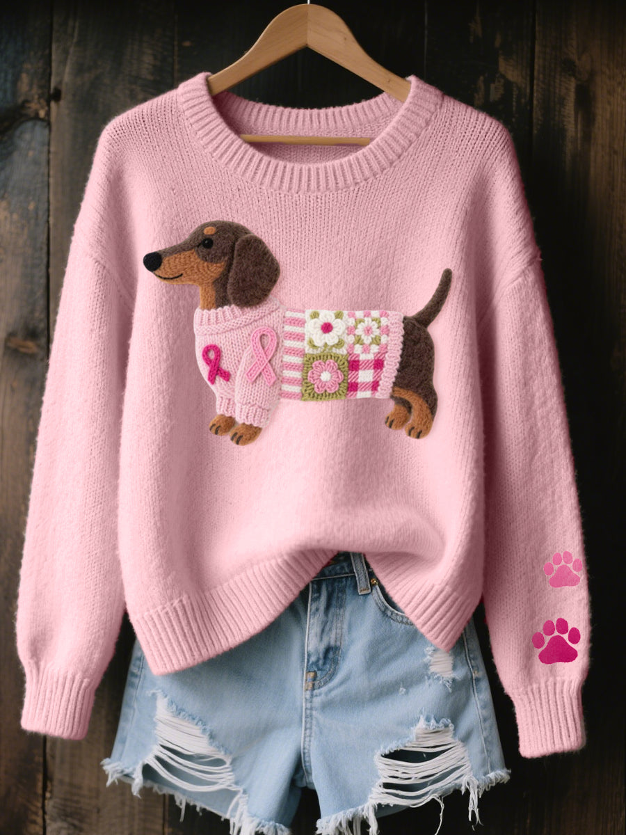 Women's Sweater | Dachshund Motif, Cozy Knit