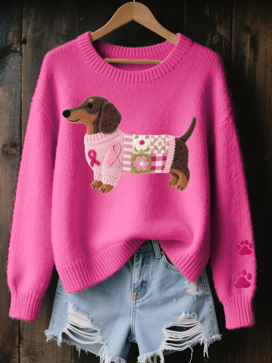 Women's Sweater | Dachshund Motif, Cozy Knit