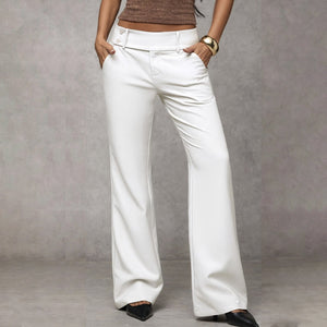 Women's Pants | High Waist, Wide Leg Flared | Fluid Elegance