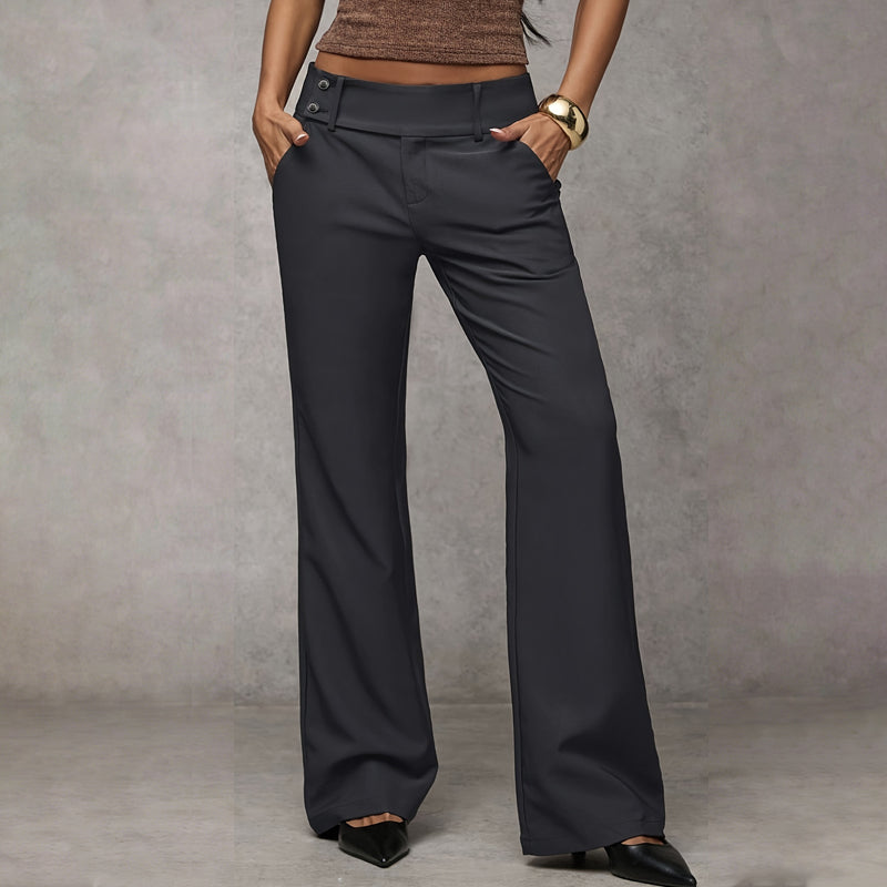 Women's Pants | High Waist, Wide Leg Flared | Fluid Elegance