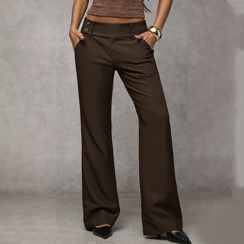 Women's Pants | High Waist, Wide Leg Flared | Fluid Elegance