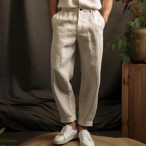 Men's Linen Pants | Breathable, Lightweight | Khaki, White, Green, Black