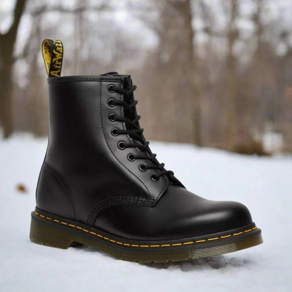 Lace up ankle boots with chunky profiled sole in structured upper