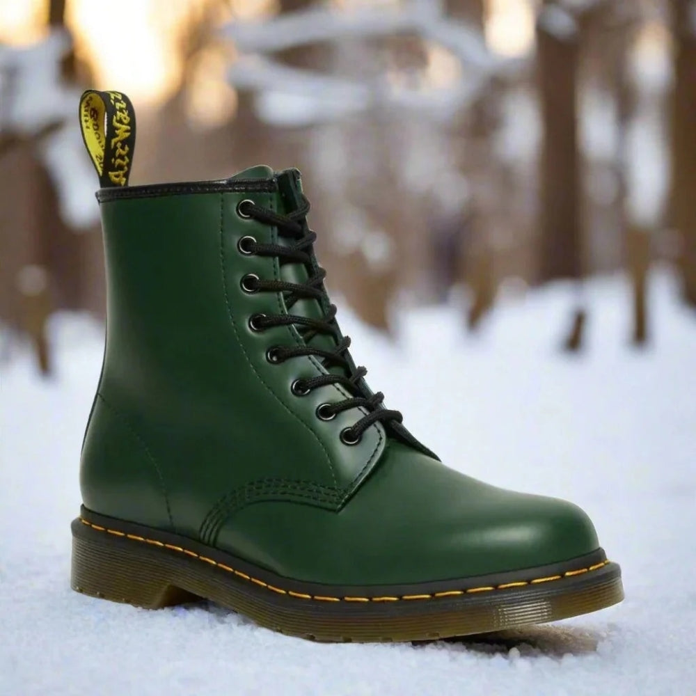 Lace up ankle boots with chunky profiled sole in structured upper