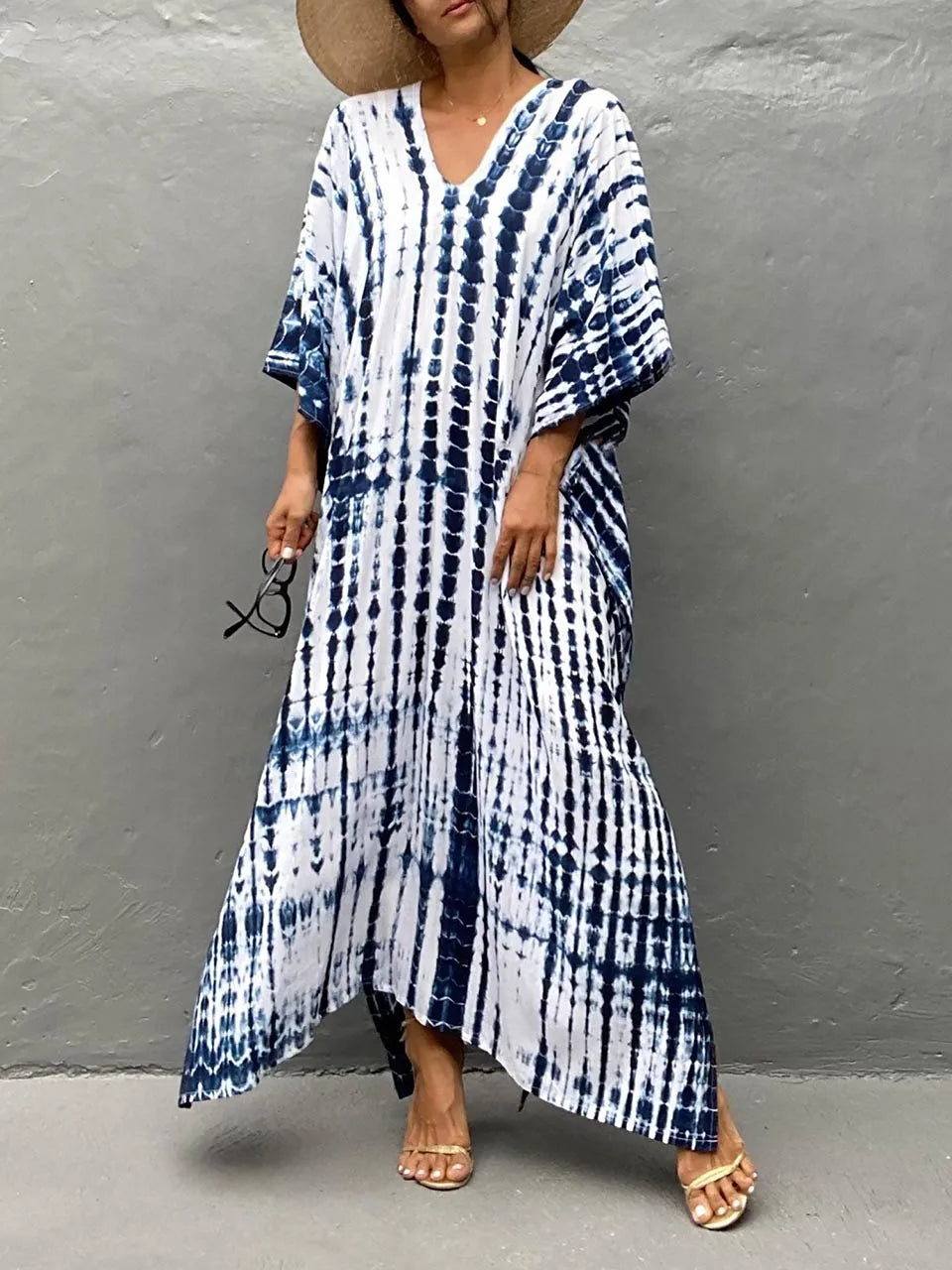 Linen Loose Summer Dress | Kaftan Maxi, Plus Size | Beach Style