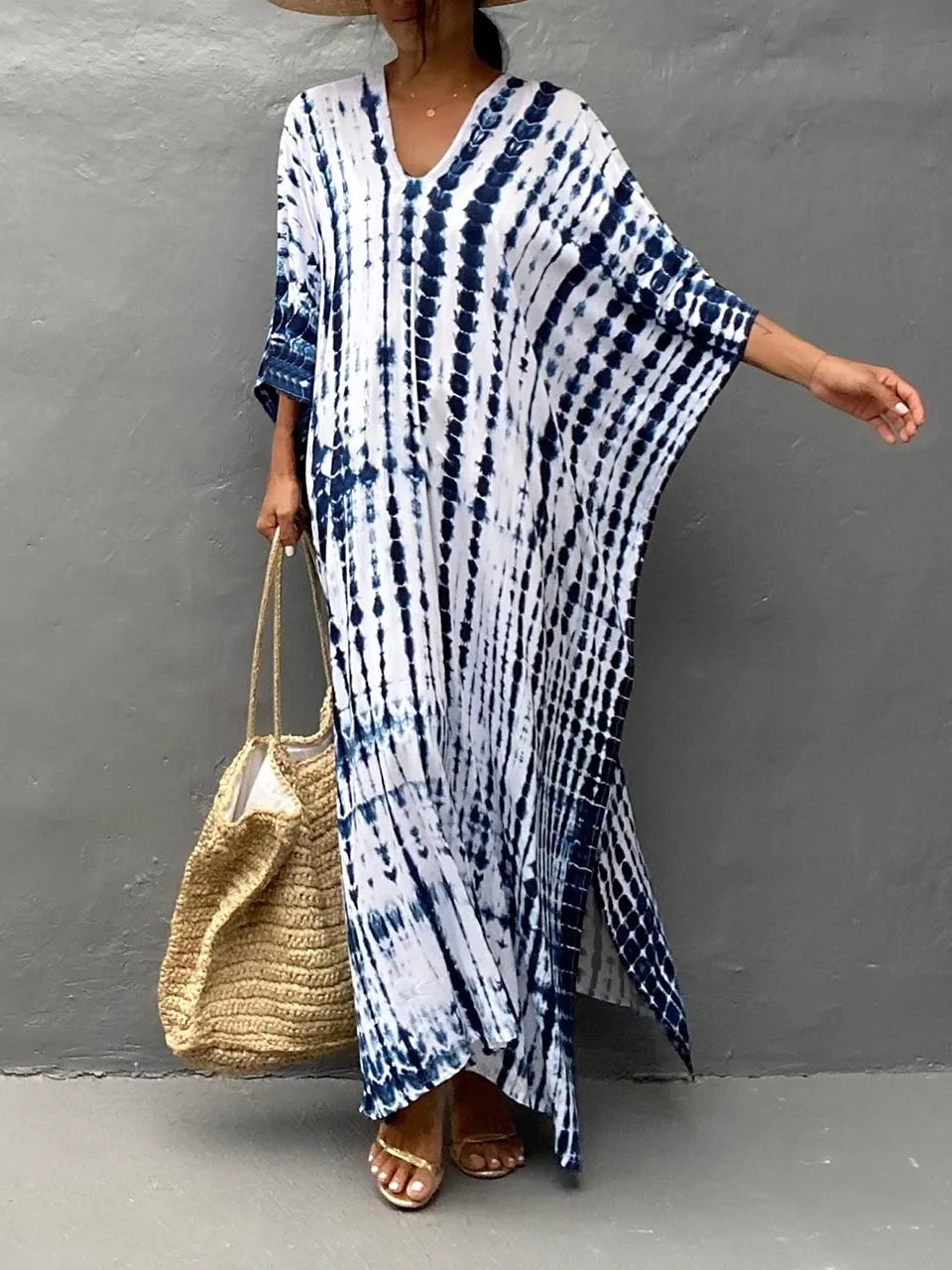 Linen Loose Summer Dress | Kaftan Maxi, Plus Size | Beach Style