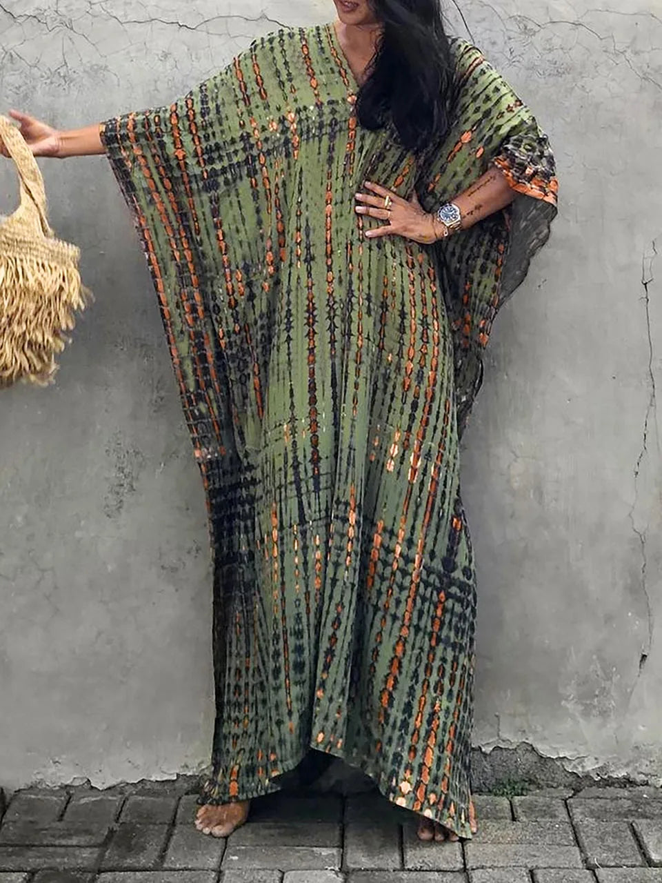Linen Loose Summer Dress | Kaftan Maxi, Plus Size | Beach Style