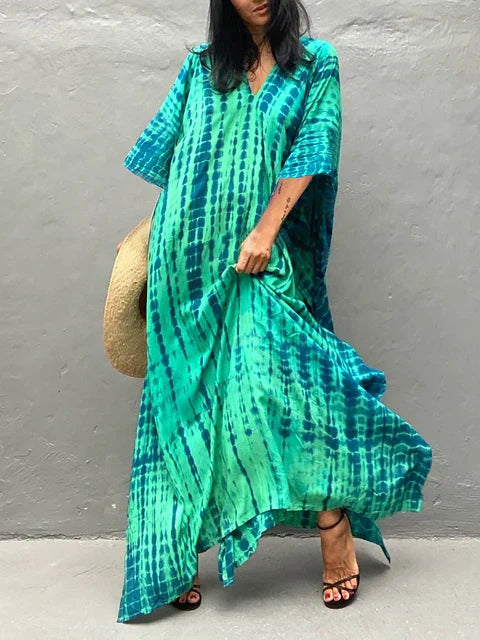 Linen Loose Summer Dress | Kaftan Maxi, Plus Size | Beach Style