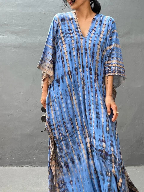 Linen Loose Summer Dress | Kaftan Maxi, Plus Size | Beach Style