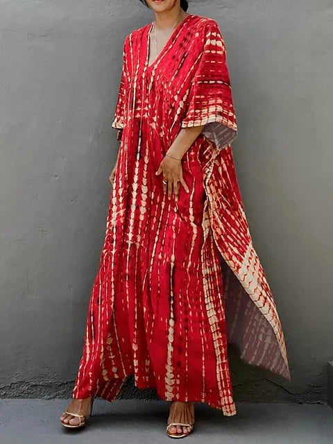 Linen Loose Summer Dress | Kaftan Maxi, Plus Size | Beach Style