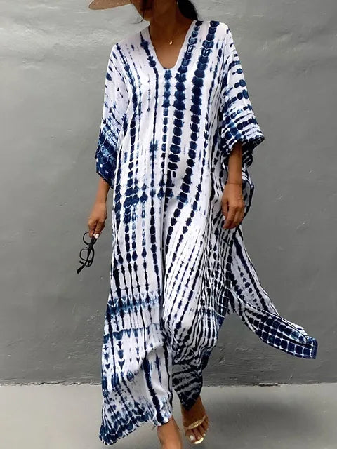 Linen Loose Summer Dress | Kaftan Maxi, Plus Size | Beach Style