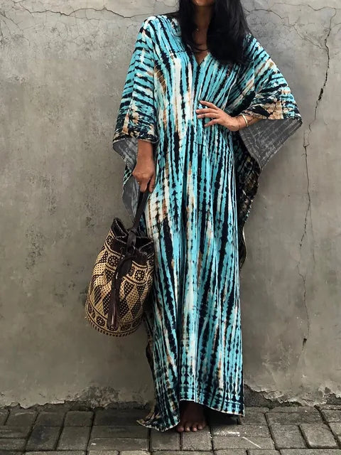 Linen Loose Summer Dress | Kaftan Maxi, Plus Size | Beach Style