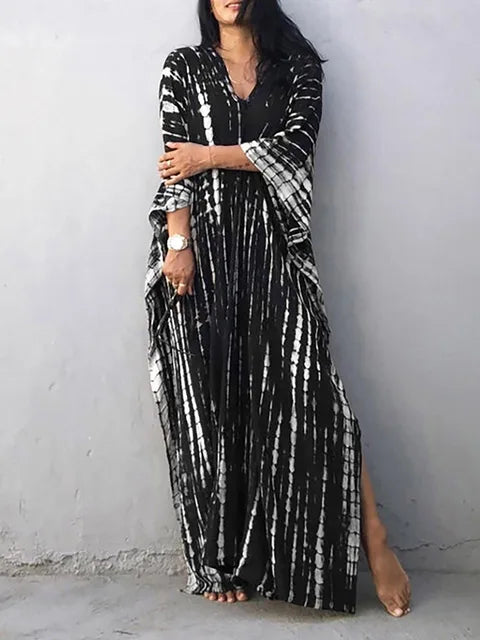 Linen Loose Summer Dress | Kaftan Maxi, Plus Size | Beach Style