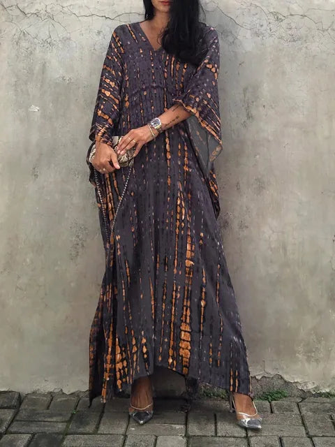 Linen Loose Summer Dress | Kaftan Maxi, Plus Size | Beach Style