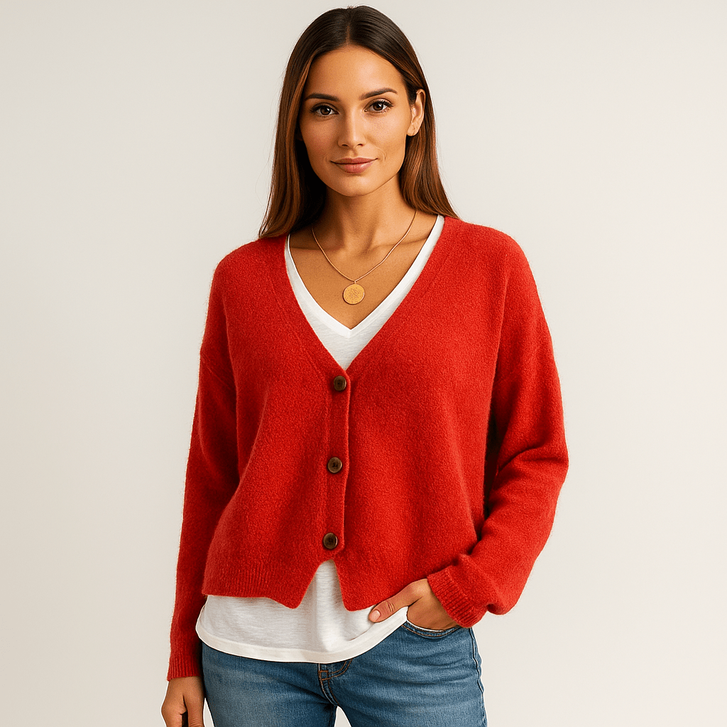 Versatile Stilla V-Neck Cardigan – Effortless Everyday Style